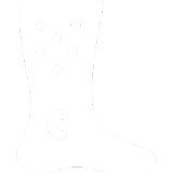 s6 A white boot with holes in it on top of a green background.